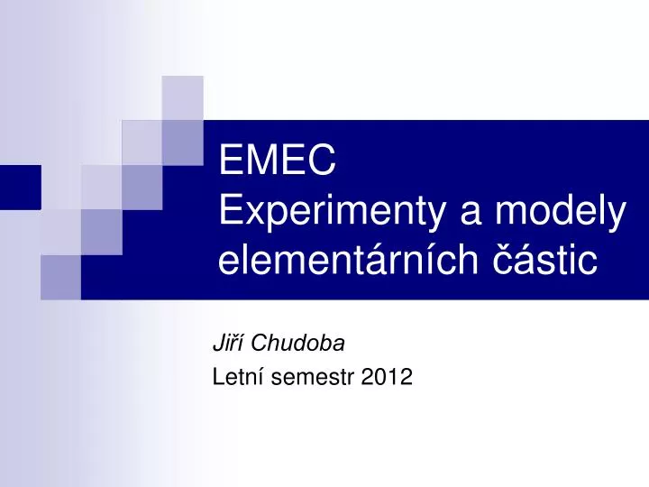 emec experimenty a modely element rn ch stic