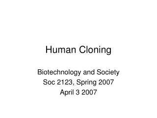 human cloning