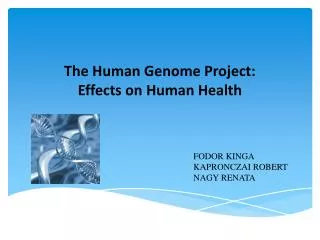 The Human Genome Project: Effects on Human Health