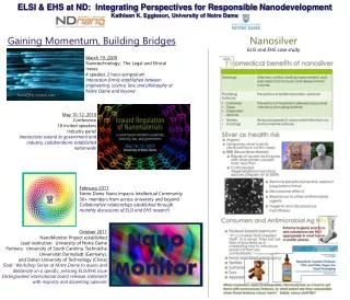 ELSI &amp; EHS at ND: Integrating Perspectives for Responsible Nanodevelopment