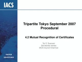 Tripartite Tokyo September 2007 Procedural