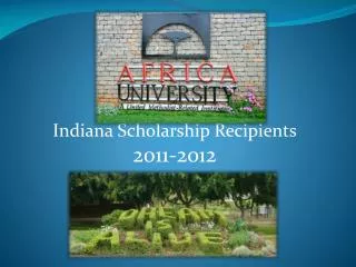 Indiana Scholarship Recipients 2011-2012