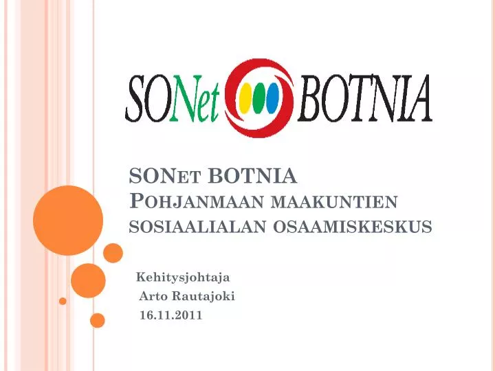sonet botnia pohjanmaan maakuntien sosiaalialan osaamiskeskus
