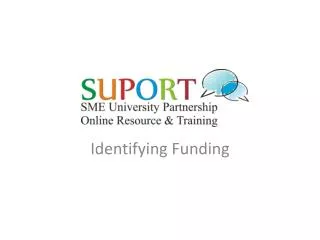 Identifying Funding