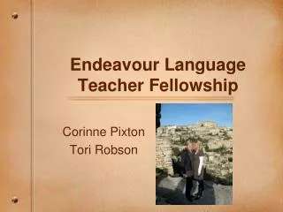 Endeavour Language Teacher Fellowship