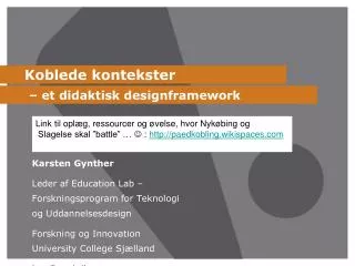 koblede kontekster et didaktisk designframework