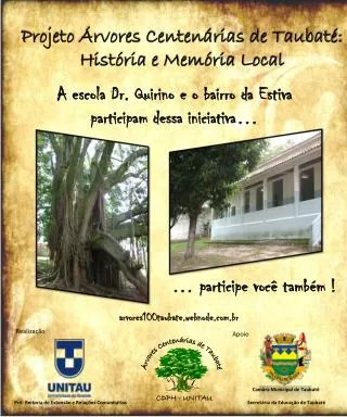 projeto rvores centen rias de taubat hist ria e mem ria local