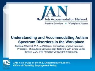 Understanding and Accommodating Autism Spectrum Disorders in the Workplace