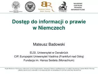 dost p do informacji o prawie w niemczech