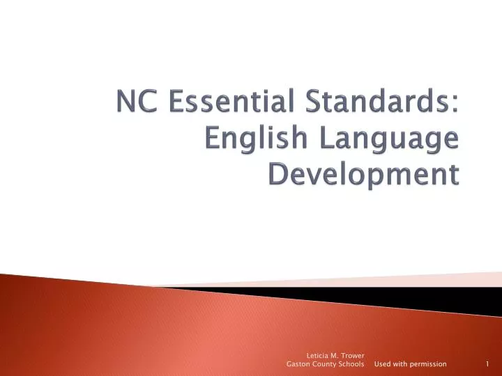 nc essential standards english language development