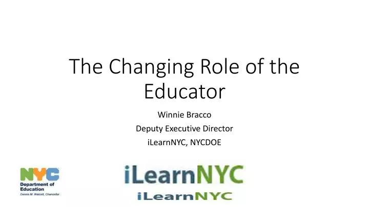 the changing role of the educator