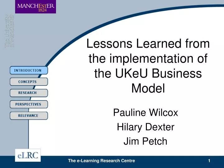 lessons learned from the implementation of the ukeu business model