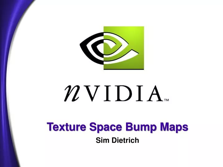 texture space bump maps