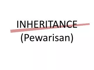 inheritance pewarisan