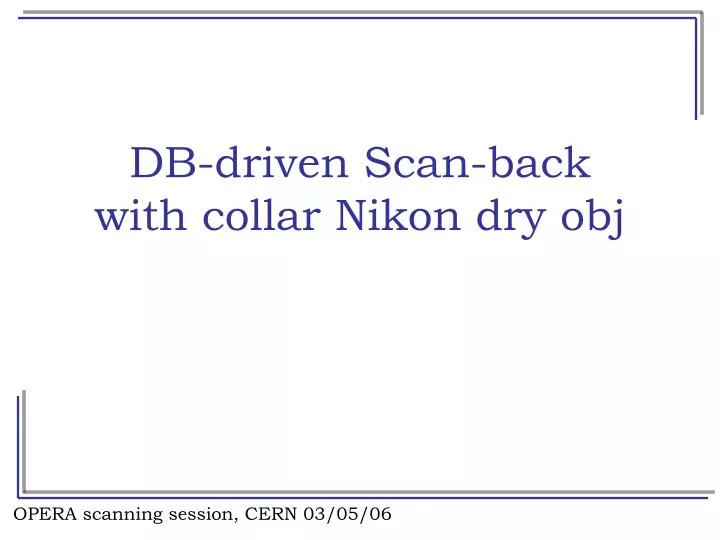 db driven scan back with collar nikon dry obj