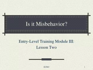 Is it Misbehavior?