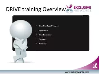 DRIVE training Overview