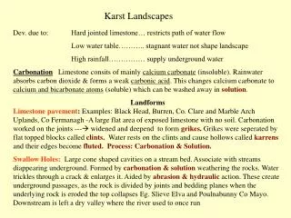 Karst Landscapes