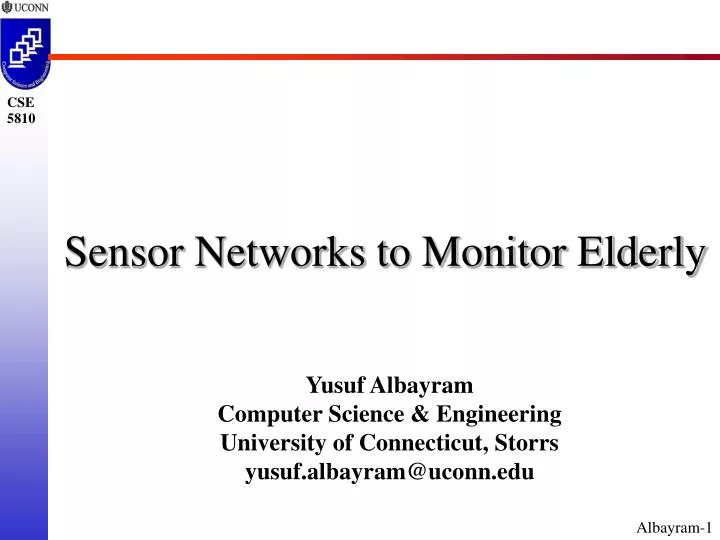 sensor networks to monitor elderly