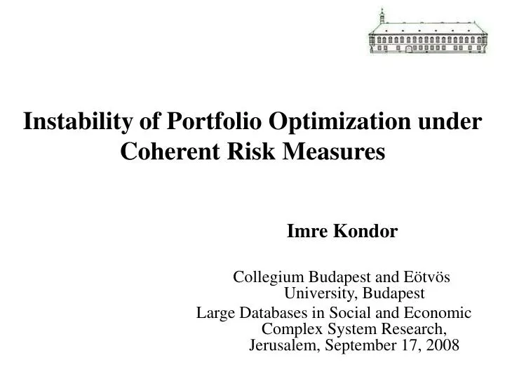 instability of portfolio optimization under coherent risk measures