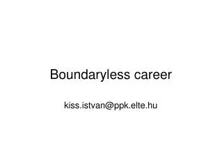 Boundaryless career
