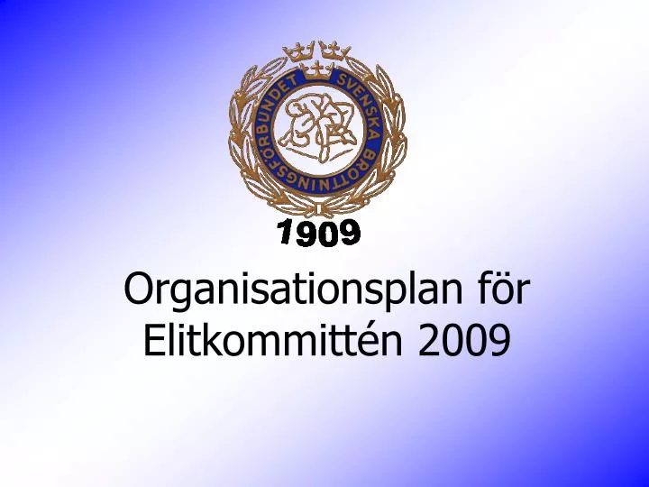organisationsplan f r elitkommitt n 2009