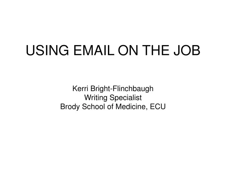 using email on the job