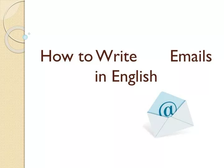 how to write emails in english