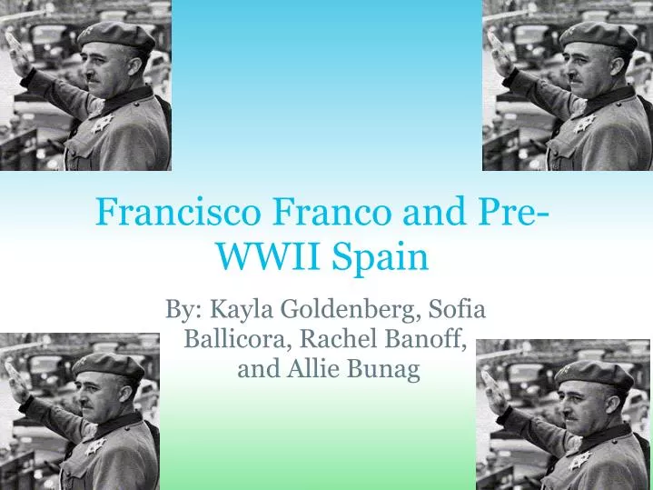 francisco franco and pre wwii spain