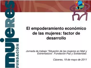 el empoderamiento econ mico de las mujeres factor de desarrollo