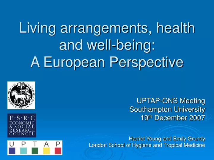 living arrangements health and well being a european perspective