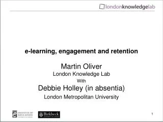 e-learning, engagement and retention