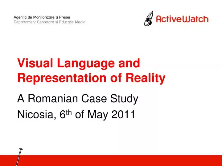 visual language and representation of reality