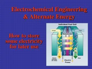 Electrochemical Engineering &amp; Alternate Energy