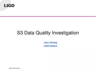 S3 Data Quality Investigation