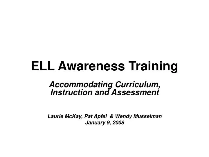 ell awareness training