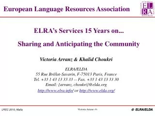 European Language Resources Association