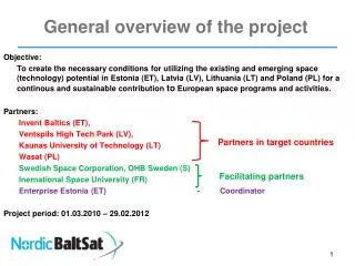 General overview of the project