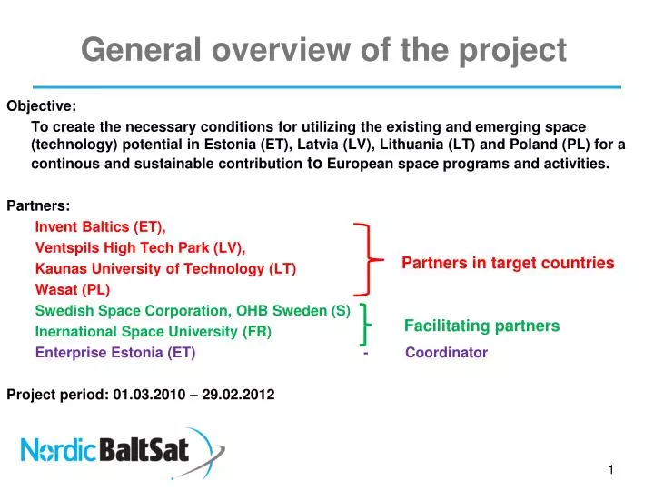 general overview of the project