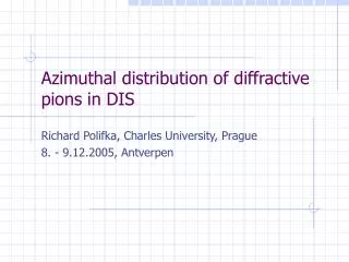 Azimuthal distribution of diffractive pions in DIS