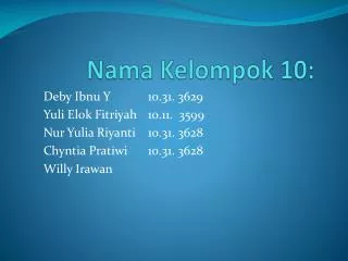 nama kelompok 10