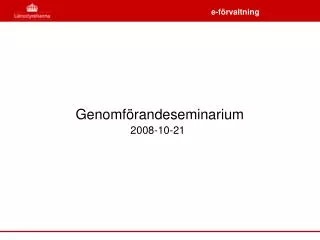 genomf randeseminarium 2008 10 21