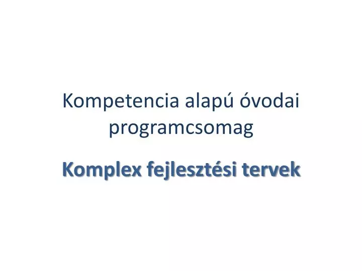 kompetencia alap vodai programcsomag