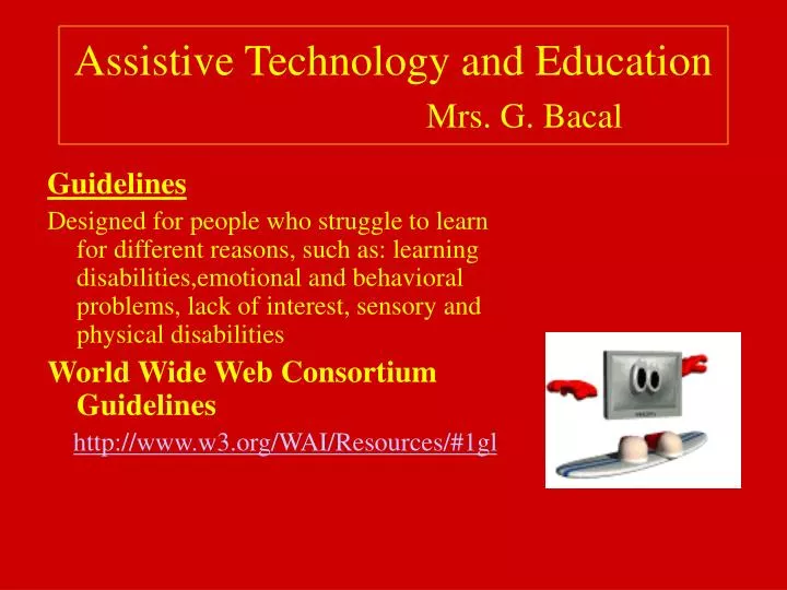 assistive technology and education mrs g bacal