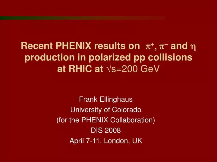 recent phenix results on p p and h production in polarized pp collisions at rhic at s 200 gev