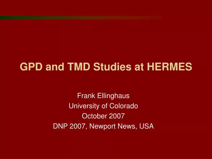 gpd and tmd studies at hermes