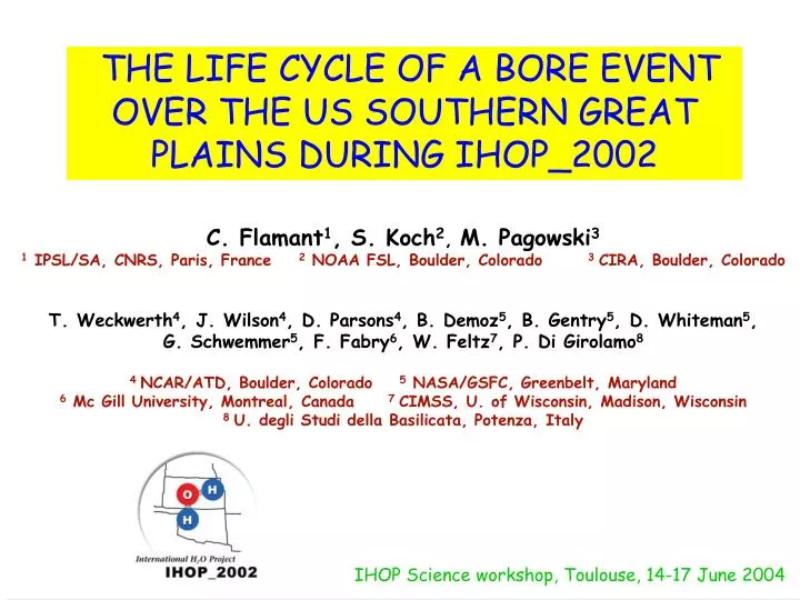 the life cycle of a bore event over the us southern great plains during ihop 2002