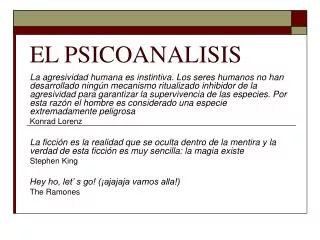 EL PSICOANALISIS