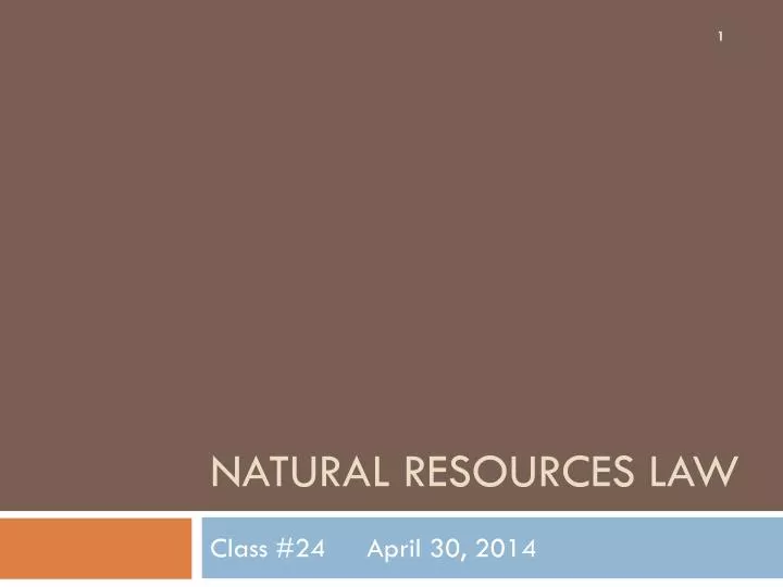 natural resources law