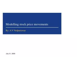 Modelling stock price movements